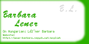 barbara lener business card